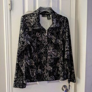 Jane Ashley velour jacket  Size 1X